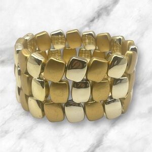 Metallic Gold Stretch Bracelet